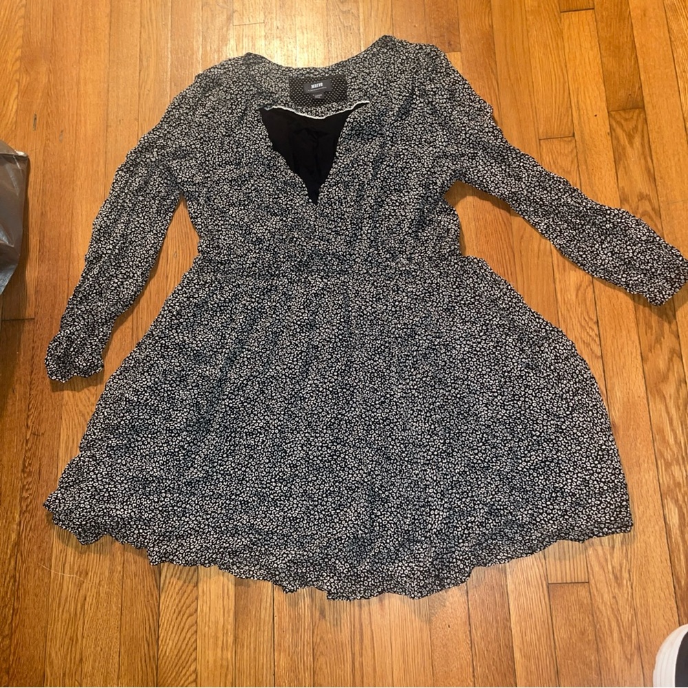 Maeve Black and White  XL Leopard Print Dress